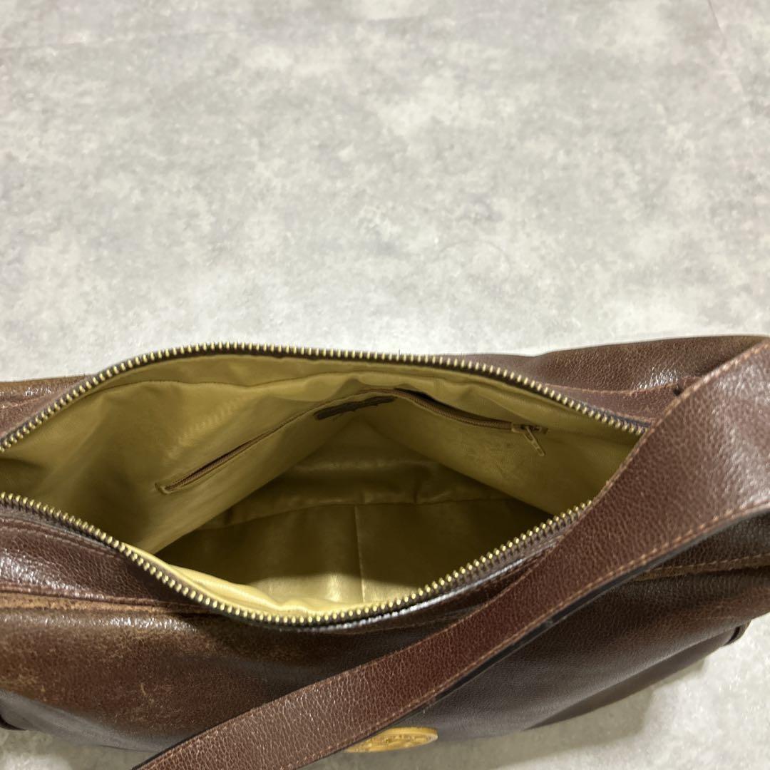 Valentino Garavani Shoulder Bag Purse Leather Brown Authentic