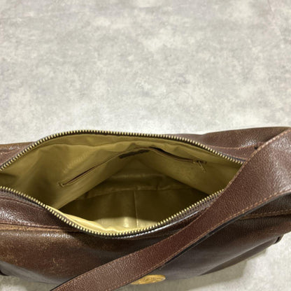 Valentino Garavani Shoulder Bag Purse Leather Brown Authentic