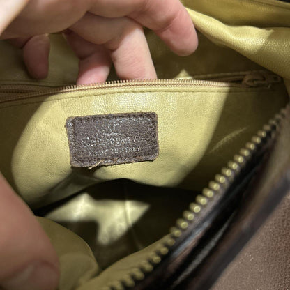 Valentino Garavani Shoulder Bag Purse Leather Brown Authentic