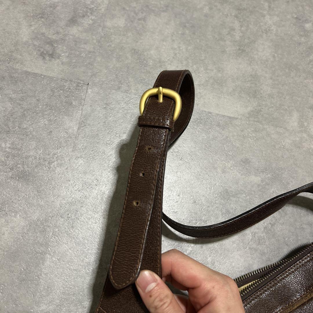 Valentino Garavani Shoulder Bag Purse Leather Brown Authentic