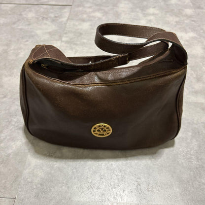 Valentino Garavani Shoulder Bag Purse Leather Brown Authentic