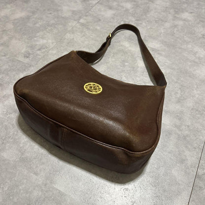 Valentino Garavani Shoulder Bag Purse Leather Brown Authentic