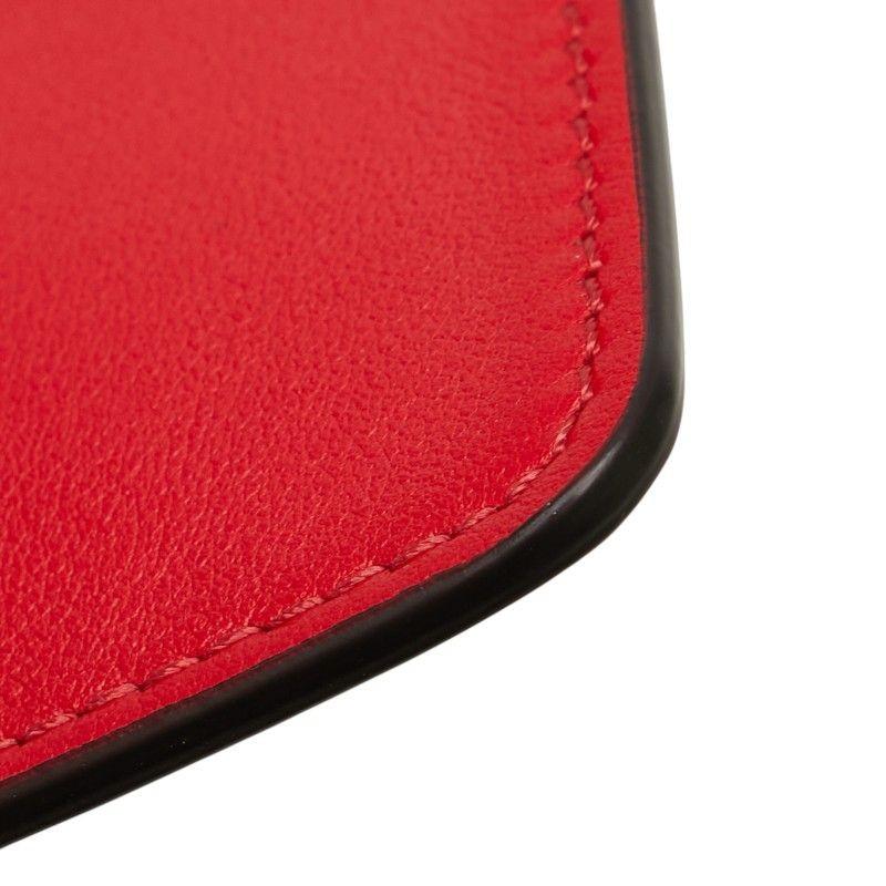 Valentino Garavani Clutch Bag Second Bag Logo Leather Red Authentic