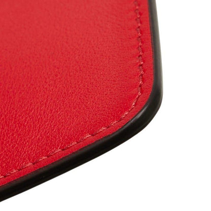 Valentino Garavani Clutch Bag Second Bag Logo Leather Red Authentic