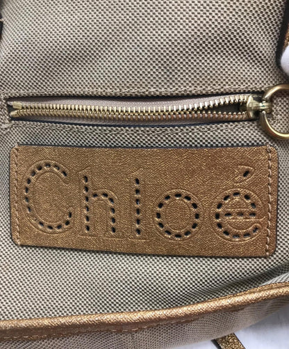 Chloe Harley Purse handbag shoulder bag canvas convertible bag Beige Used Unisex