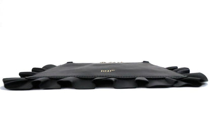 Valentino Shoulder Bag Purse Leather Black Authentic