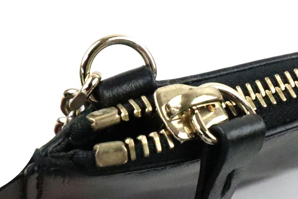 Valentino Shoulder Bag Purse Leather Black Authentic