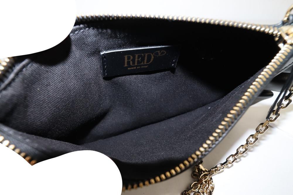 Valentino Shoulder Bag Purse Leather Black Authentic