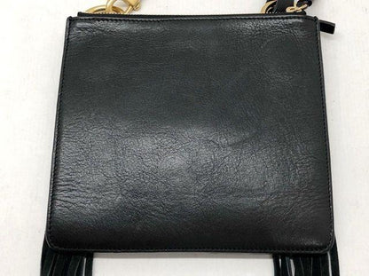 Chloe Shoulder Bag Purse Jane Tassel Fringe Suede Leather Black Authentic