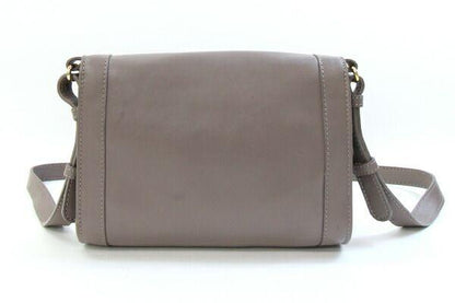 See By Chloe Shoulder Bag Purse Leather Dark Greige Authentic