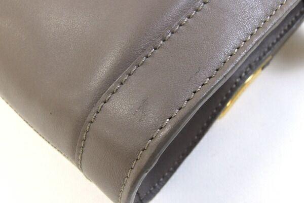 See By Chloe Shoulder Bag Purse Leather Dark Greige Authentic