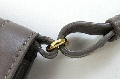 See By Chloe Shoulder Bag Purse Leather Dark Greige Authentic