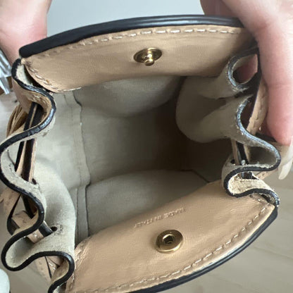 Chloe Shoulder Bag Purse Suede Leather Beige Authentic