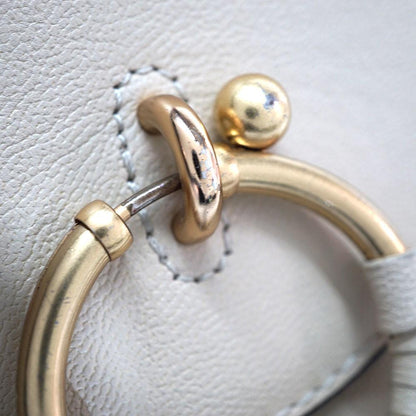 See By Chloe Shoulder Bag Purse Leather Beige Authentic