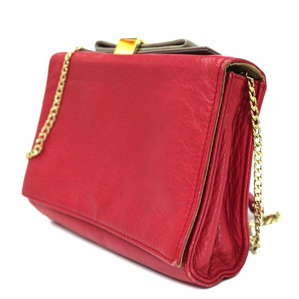 See By Chloe Shoulder Bag Purse Leather Pink Authentic