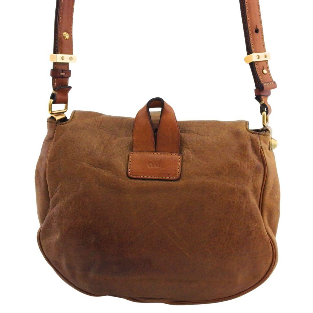 Chloe Shoulder Bag Purse Beige Brown Authentic