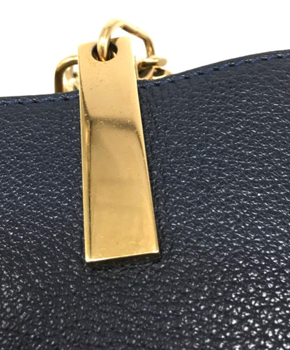 Chloe Hand Bag Tote Purse Chain Leather Black Pink Beige Authentic