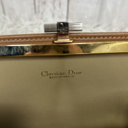 Christian Dior Shoulder Bag Purse Honeycomb Canvas Beige Brown Authentic