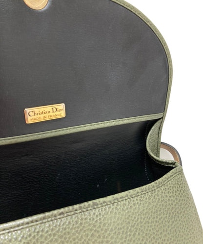 Christian Dior Shoulder Bag Purse CD Green Authentic
