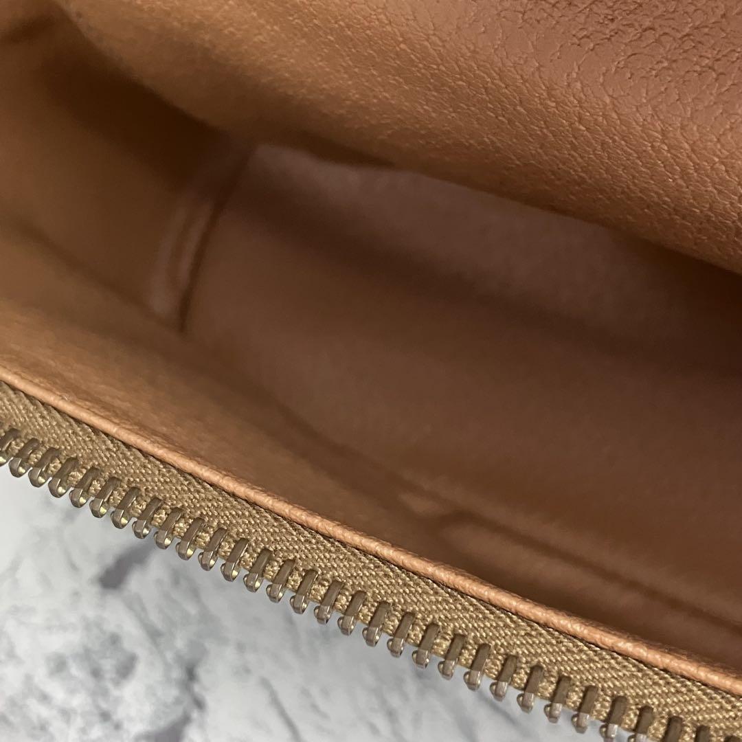 CELINE Vanity Bag Hand Bag Tote Purse Macadam Brown Authentic