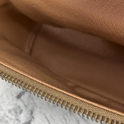 CELINE Vanity Bag Hand Bag Tote Purse Macadam Brown Authentic