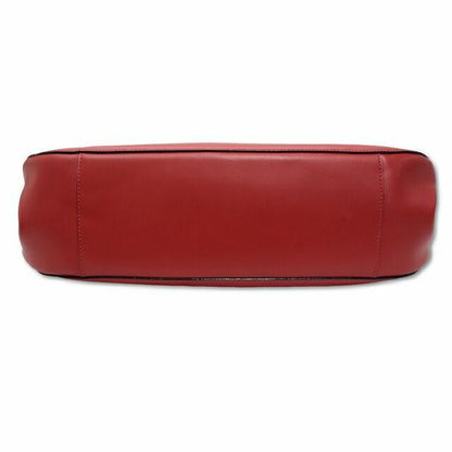 CELINE Hand Shoulder Bag Tote Purse Leather Red Authentic