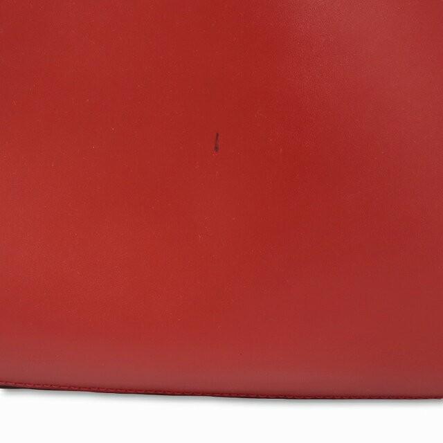 CELINE Hand Shoulder Bag Tote Purse Leather Red Authentic