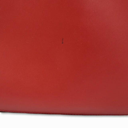 CELINE Hand Shoulder Bag Tote Purse Leather Red Authentic