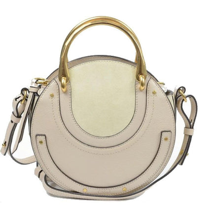 Chloe Purse Pixie convertible handbag shoulder bag Beige Leather Women's Auth