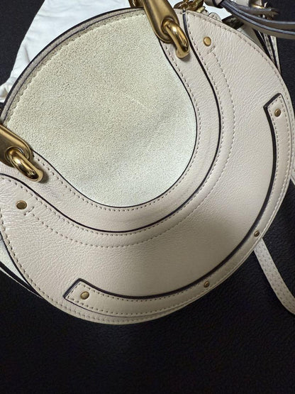 Chloe Purse Pixie convertible handbag shoulder bag Beige Leather Women's Auth