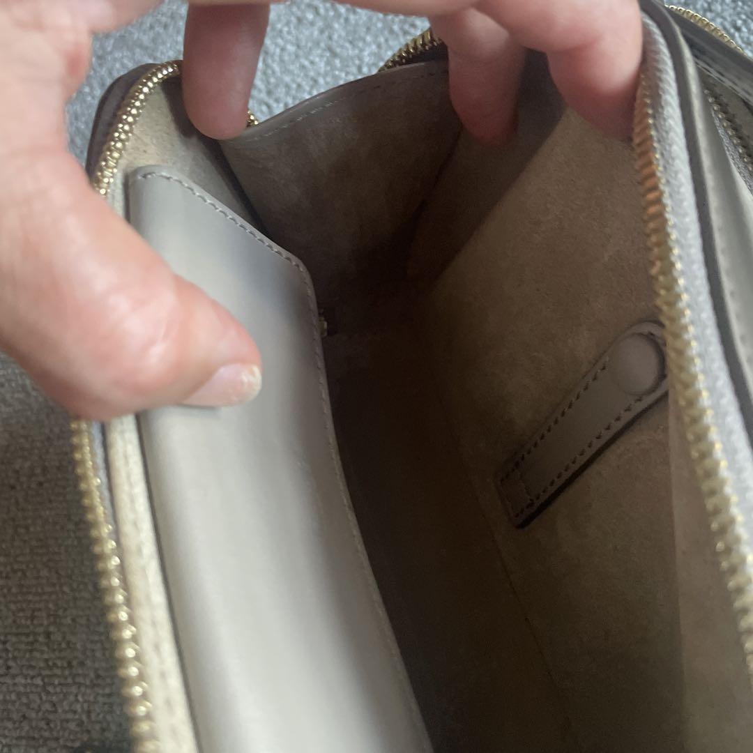 Chloe Purse shoulder bag Leather chain Logo beige gray gold leather Women's Used