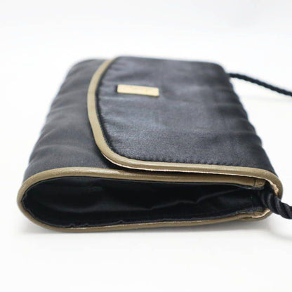 Saint Laurent Shoulder Bag Purse 2way YSL Cassandra Satin Black Authentic