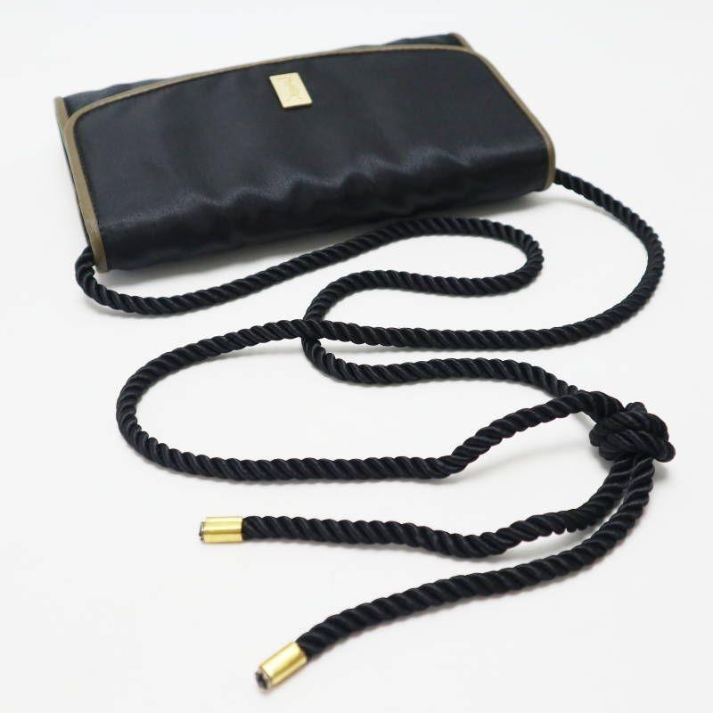 Saint Laurent Shoulder Bag Purse 2way YSL Cassandra Satin Black Authentic