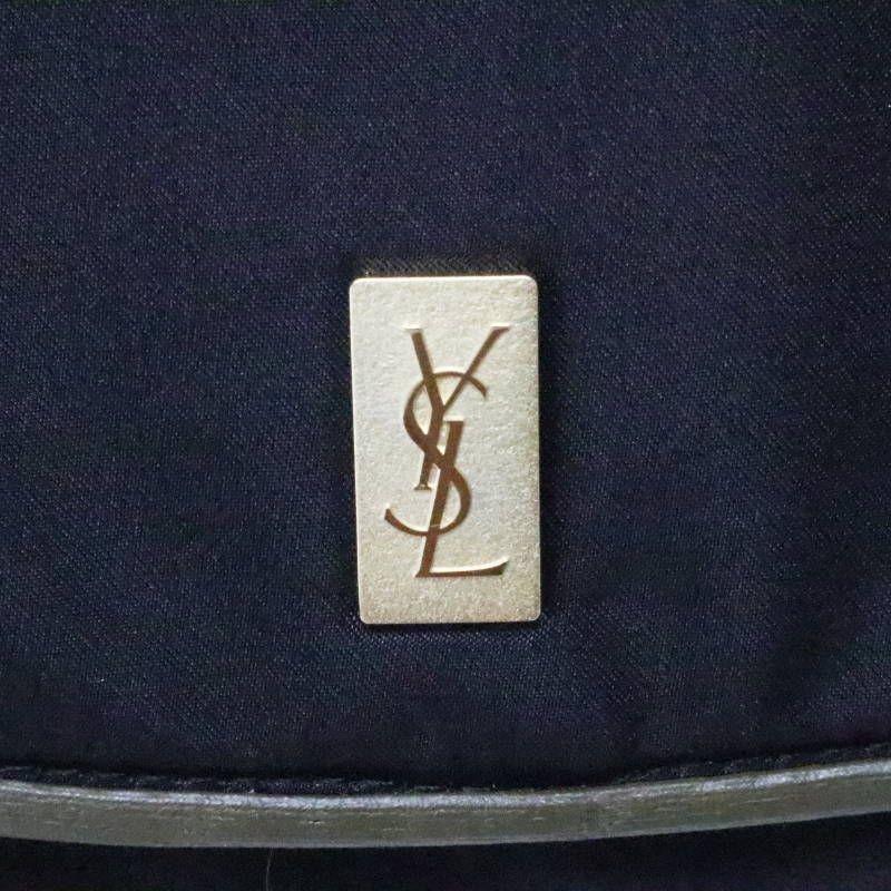 Saint Laurent Shoulder Bag Purse 2way YSL Cassandra Satin Black Authentic