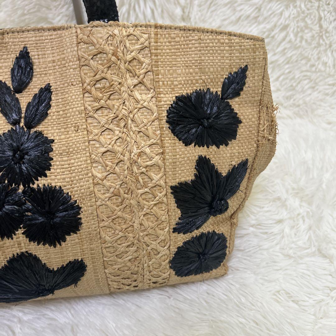 FENDI handbag Tote Purse light Brown flower embroidery Authentic Women's Used