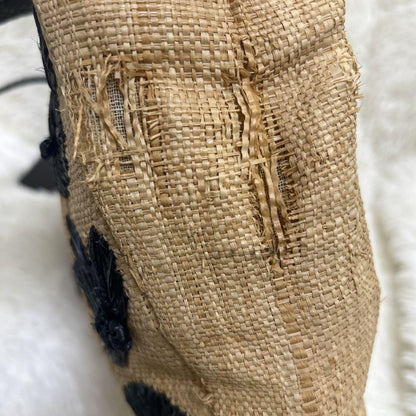 FENDI handbag Tote Purse light Brown flower embroidery Authentic Women's Used