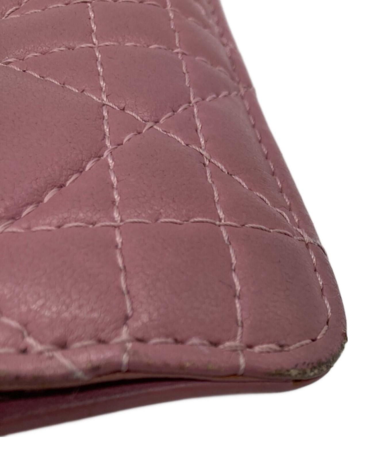 Christian Dior Coin Case Card Holder Wallet Purse Compact Pink Authentic