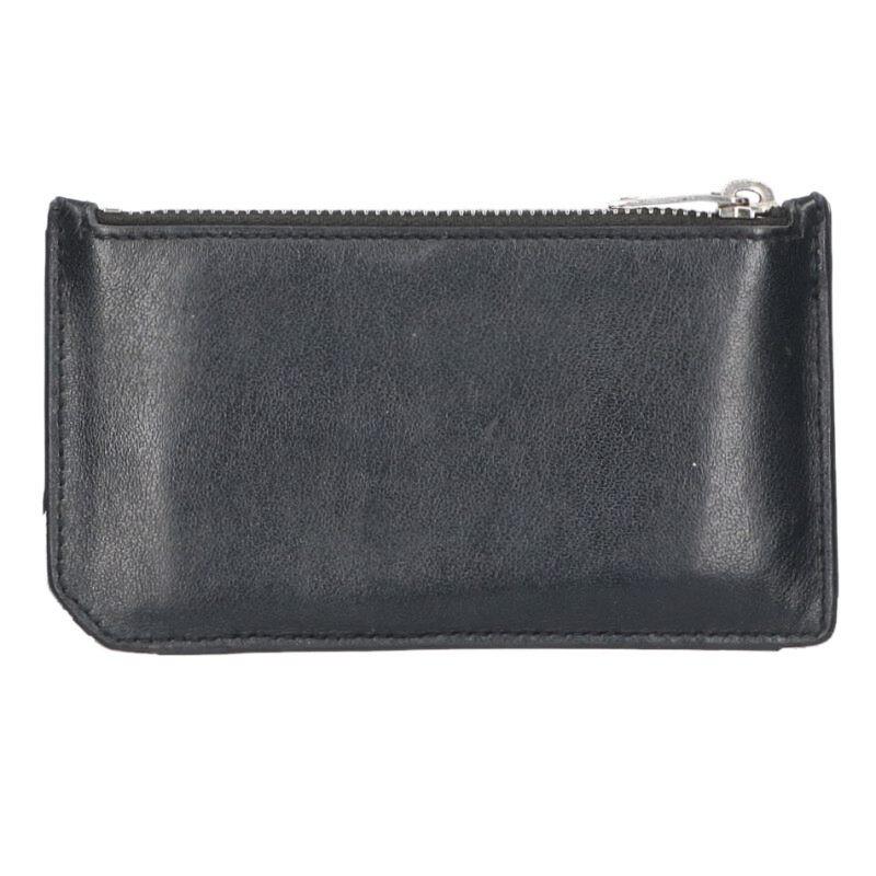 SAINT LAURENT PARIS Card Case Holder Wallet Compact Purse Logo Leather Black