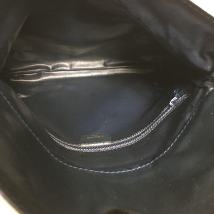 CELINE shoulder bag Purse Triomphe Navy Leather Authentic Women's Used