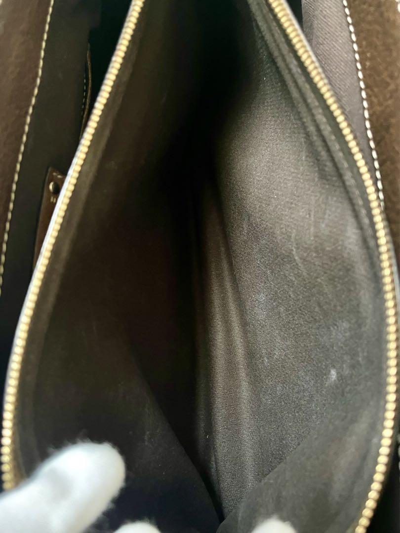 CELINE handbag Tote Purse Boogie Bag Brown Canvas Leather Authentic Used Women's