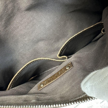 CELINE shoulder bag Purse Horse carriage Brown Canvas Leather Authentic Women's