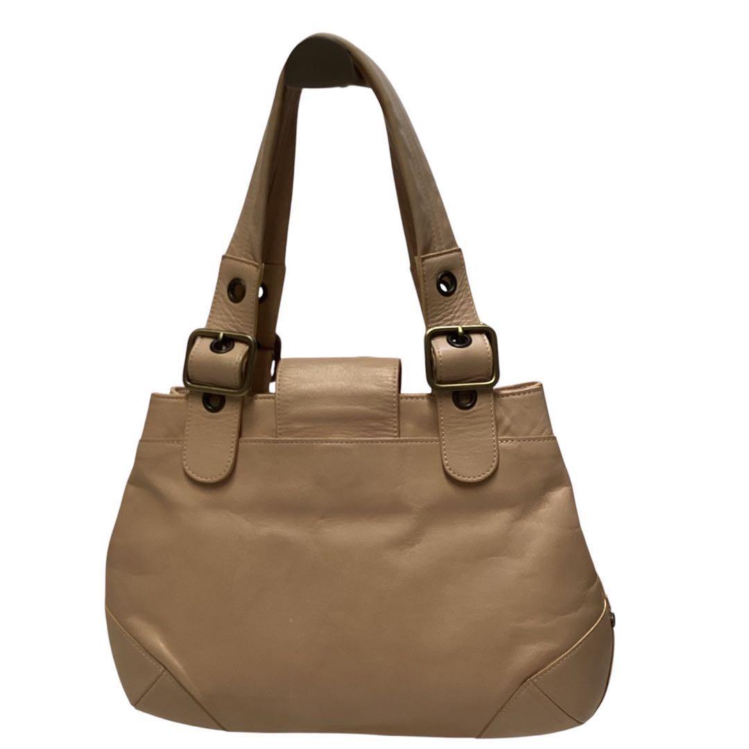 Chloe Purse handbag tote bag shoulder bag Beige Gold Leather Used Unisex Auth