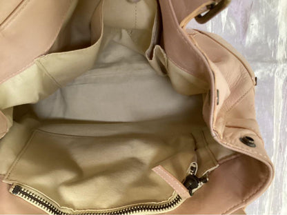 Chloe Purse handbag tote bag shoulder bag Beige Gold Leather Used Unisex Auth