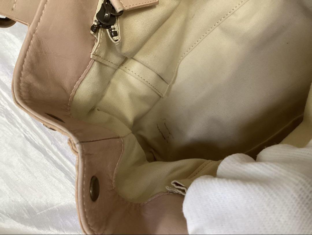 Chloe Purse handbag tote bag shoulder bag Beige Gold Leather Used Unisex Auth