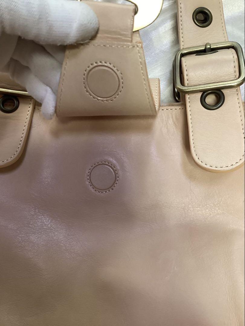 Chloe Purse handbag tote bag shoulder bag Beige Gold Leather Used Unisex Auth