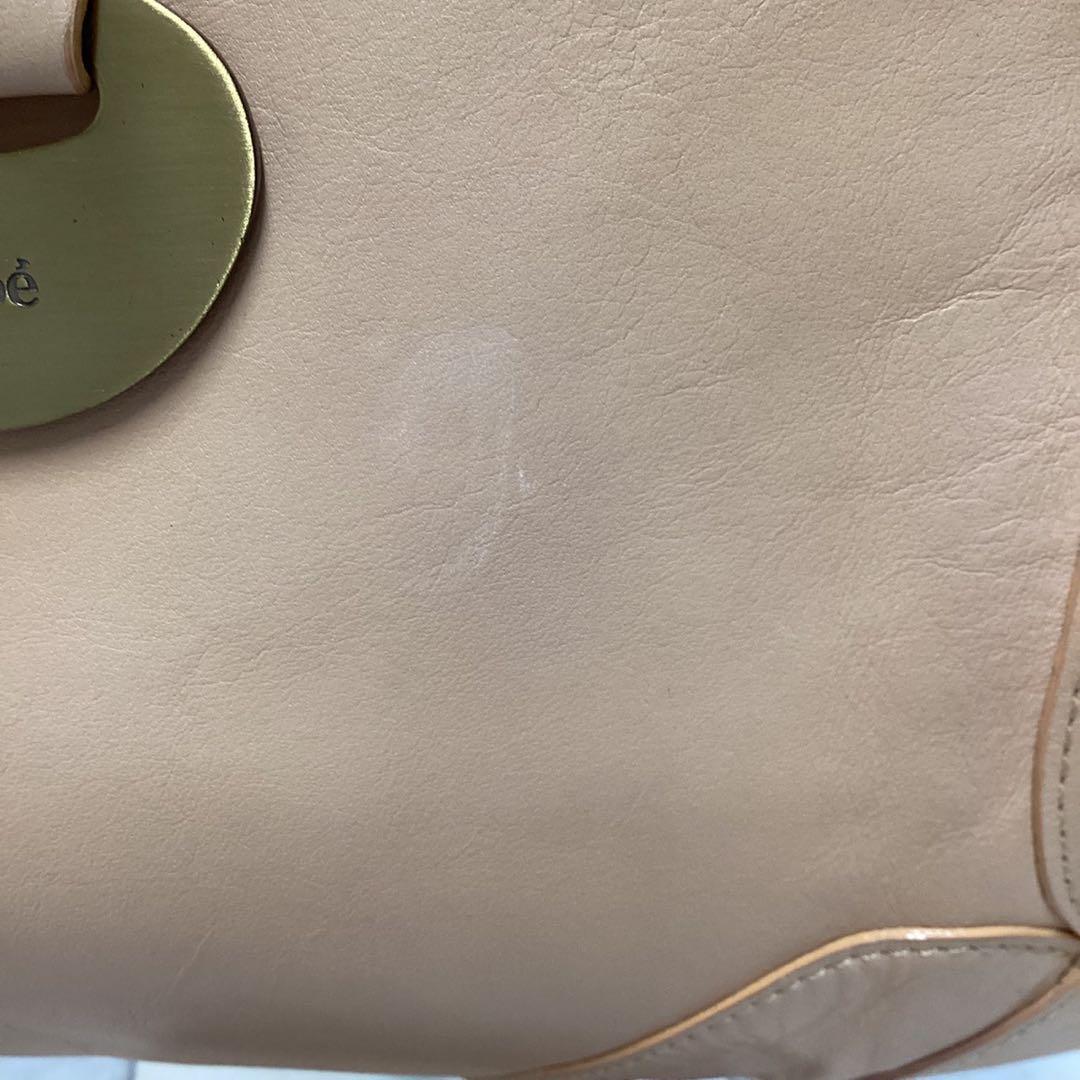 Chloe Purse handbag tote bag shoulder bag Beige Gold Leather Used Unisex Auth