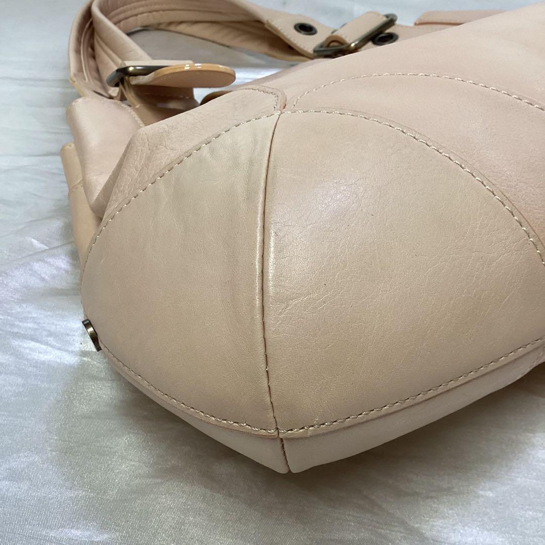 Chloe Purse handbag tote bag shoulder bag Beige Gold Leather Used Unisex Auth