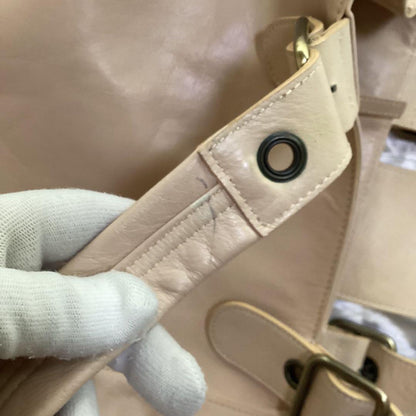 Chloe Purse handbag tote bag shoulder bag Beige Gold Leather Used Unisex Auth