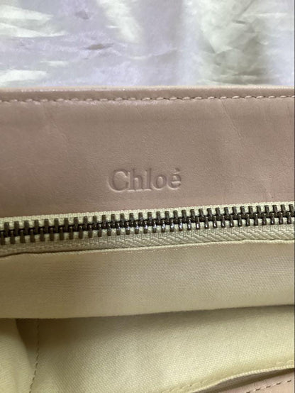 Chloe Purse handbag tote bag shoulder bag Beige Gold Leather Used Unisex Auth
