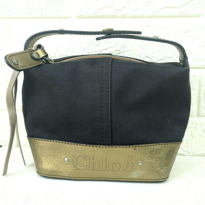 Chloe Purse Handbag Pouch Canvas Leather Women's Used Authentic